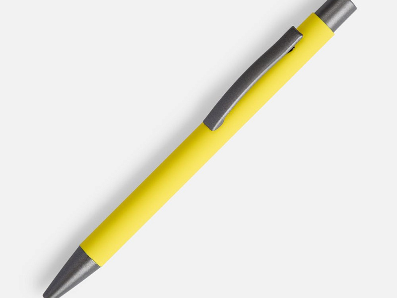 Ручка шариковая Atento Soft Touch, желтая