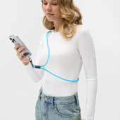 Кабель-ланьярд energyFlex Power Delivery 60 Вт, голубой