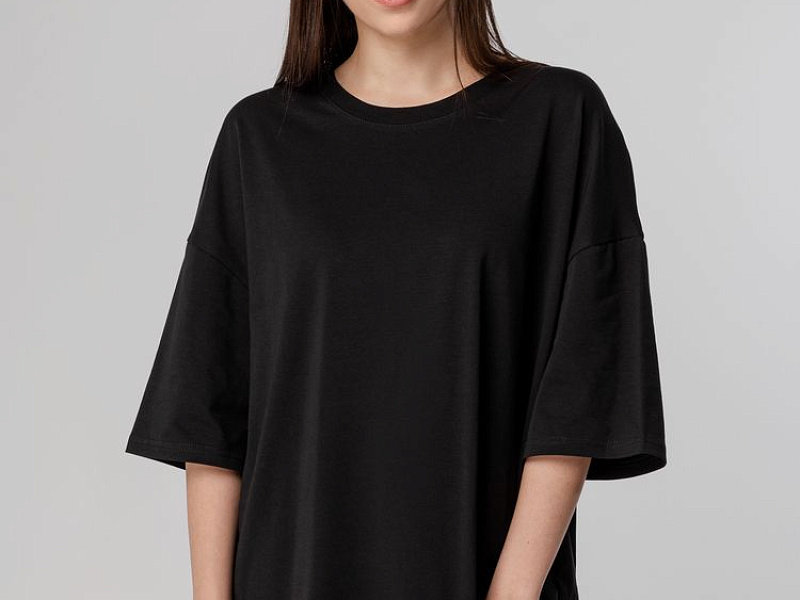 Футболка унисекс оверсайз Crosstown, черная