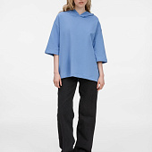 Футболка оверсайз унисекс с капюшоном Neofit, синяя