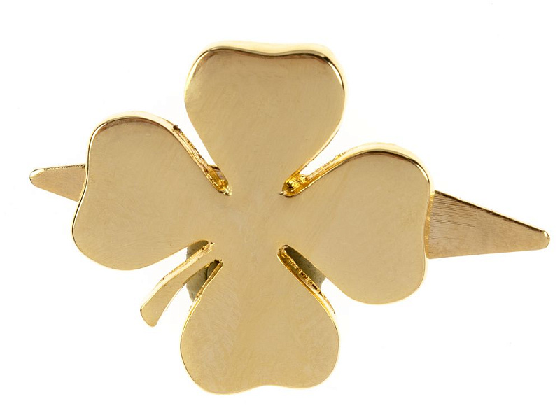 Шильдик «Счастливый клевер», золотистый