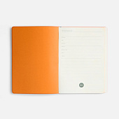 Ежедневник Doppio, недатированный, синий с оранжевым