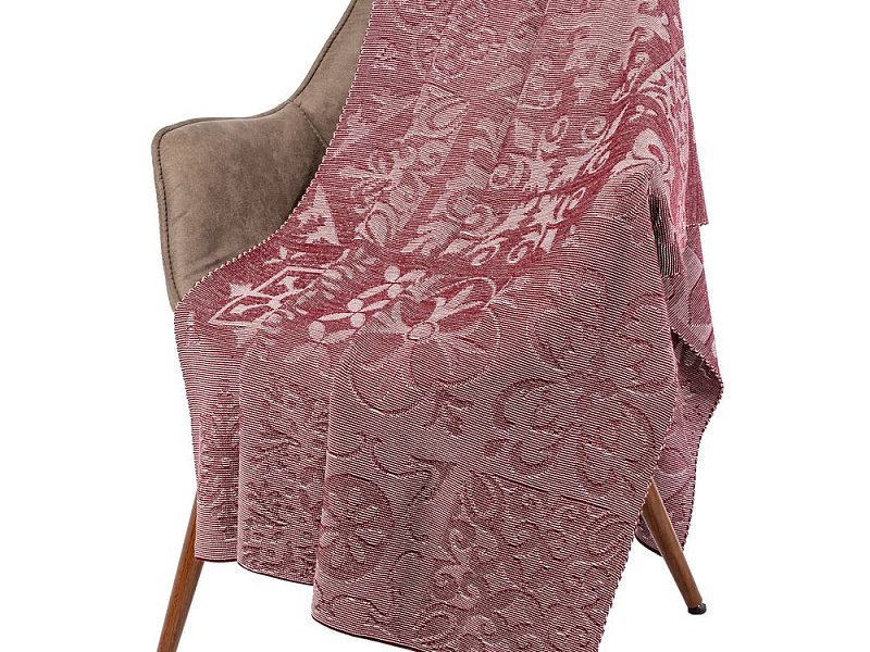 Плед Ornamental, бордовый