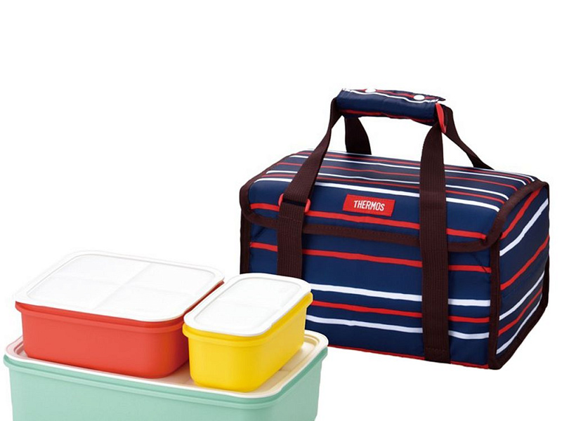 Набор ланчбоксов в термосумке Thermos DJF4003, темно-синий