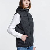 Жилет с капюшоном унисекс Gotland, черный