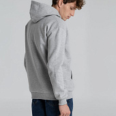 Толстовка на молнии с капюшоном Unit Siverga Heavy, серый меланж