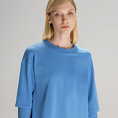 Футболка оверсайз с двойным рукавом Kosmos, синяя