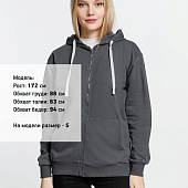 Толстовка на молнии с капюшоном Siverga, темно-серая (графит)