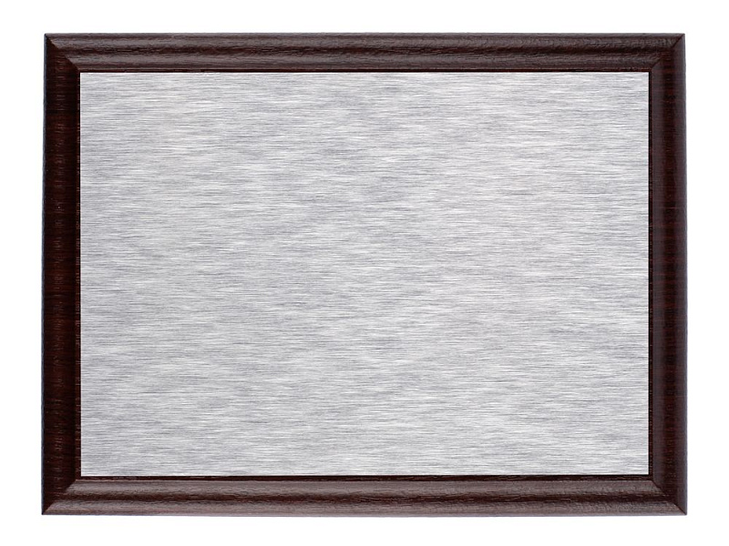 Плакетка Plaque, малая, вишня с серебристой пластиной