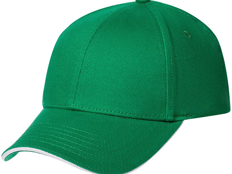Бейсболка Spiker, зеленая с белым