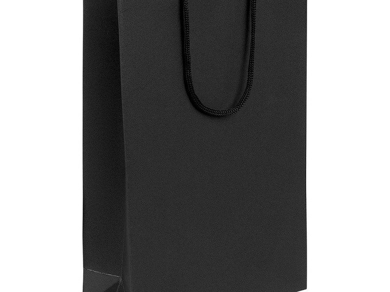 Пакет бумажный «Блеск», средний, черный