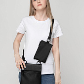 Сумка через плечо ringLink с отстегивающимся органайзером, черная