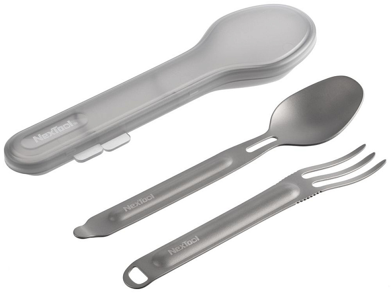 Набор походных столовых приборов NexTool, серебристый