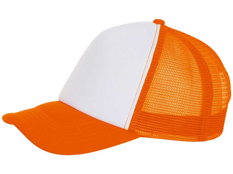 Бейсболка Bubble, оранжевый неон с белым