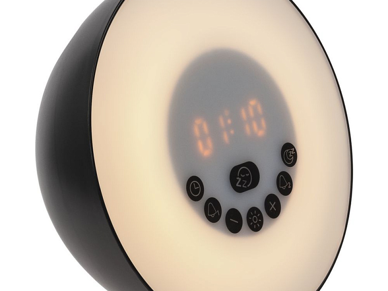 Лампа-колонка dreamTime для пробуждения светом и музыкой, черная