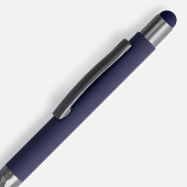 Ручка шариковая Digit Soft Touch со стилусом, синяя