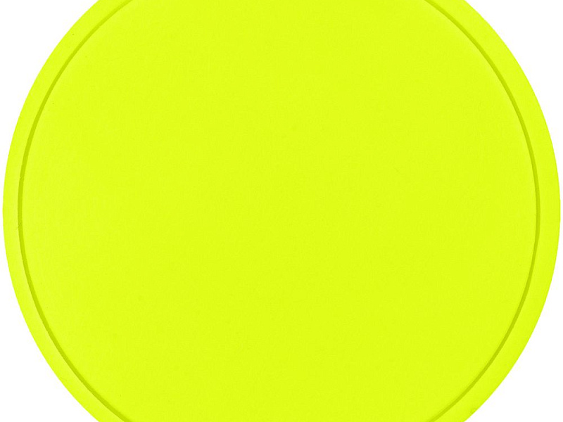 Лейбл из ПВХ Dzeta Round, L, желтый неон
