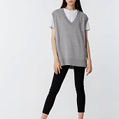 Жилет оверсайз унисекс Tad, светло-серый