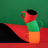 Кружка Surprise Touch Black с покрытием софт-тач, зеленая