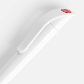 Ручка шариковая Grip, белая с красным