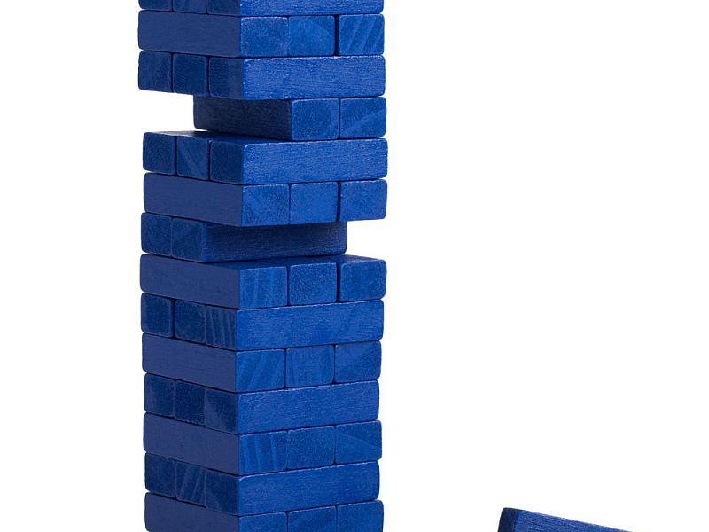 Игра «Деревянная башня мини», синяя