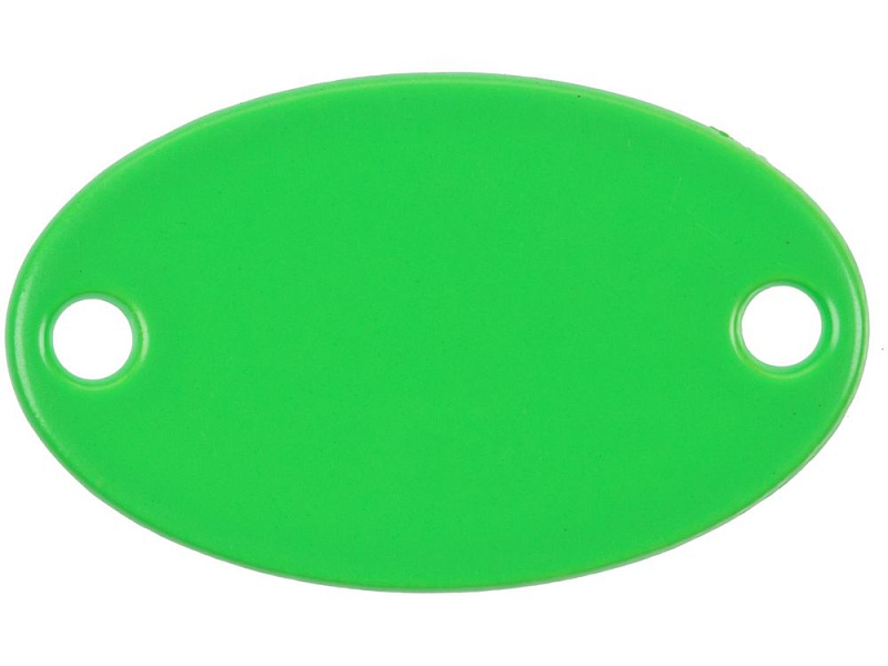 Шильдик металлический Alfa Oval, зеленый неон