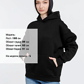 Худи оверсайз унисекс Go Easy, черное