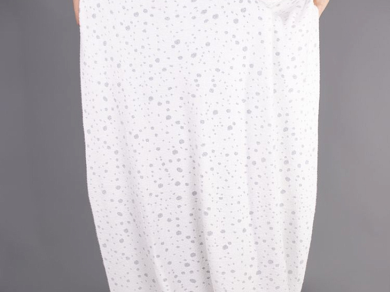 Плед Snowspot Fluffy, белый с люрексом