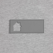 Лейбл из ПВХ с вырубкой «Дом», серый