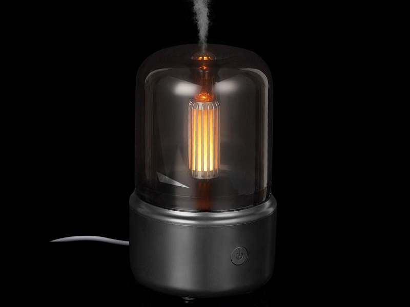 Увлажнитель-ароматизатор с подсветкой mistFlicker, черный