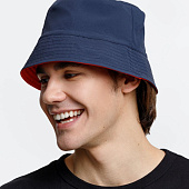 Панама Nylon двусторонняя, темно-синяя с красным