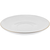 Кофейная пара Select, белая с золотистой отводкой