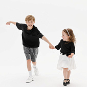 Футболка детская оверсайз Teezer, черная