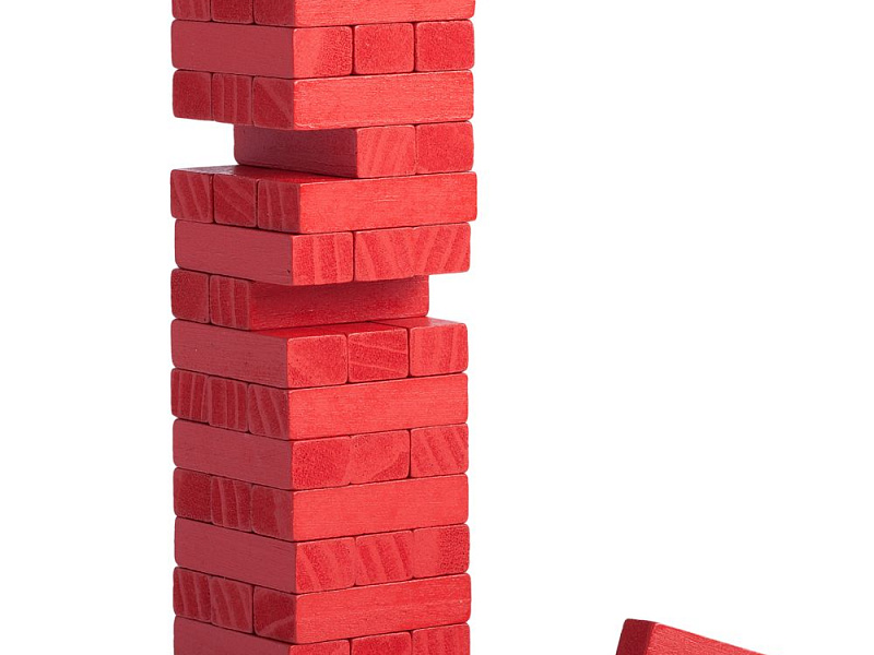 Игра «Деревянная башня мини», красная