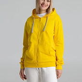 Толстовка на молнии с капюшоном Unit Siverga, желтая