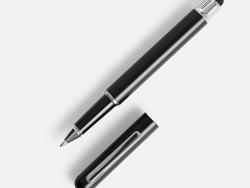 Роллер Scribo со стилусом, матовый черный