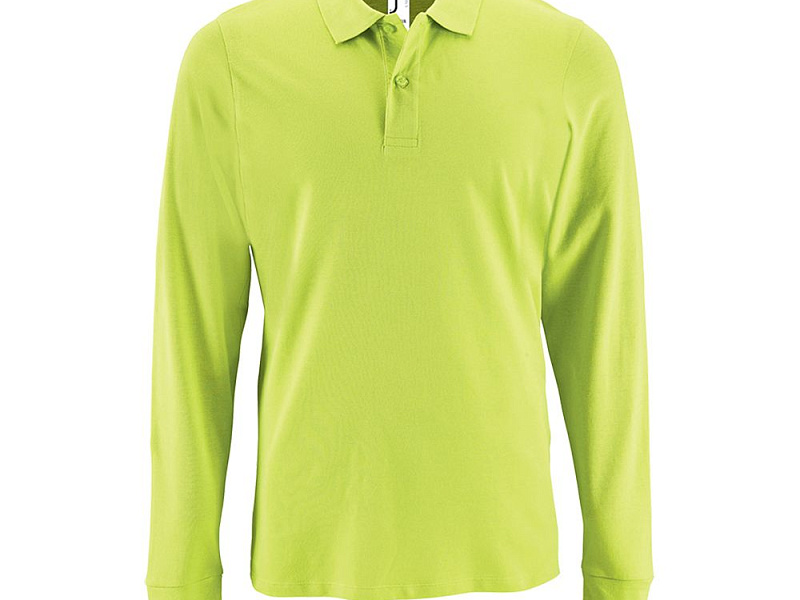 Рубашка поло мужская с длинным рукавом Perfect LSL Men, зеленое яблоко
