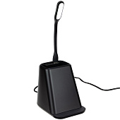 Настольный органайзер с зарядкой, лампой, вентилятором и подсветкой логотипа powerTower, черный