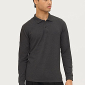 Рубашка поло мужская с длинным рукавом Perfect LSL Men, черная