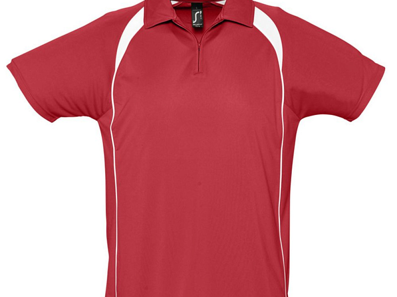 Спортивная рубашка поло Palladium 140 красная с белым