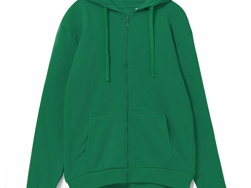 Толстовка на молнии с капюшоном Siverga 2.0, зеленая