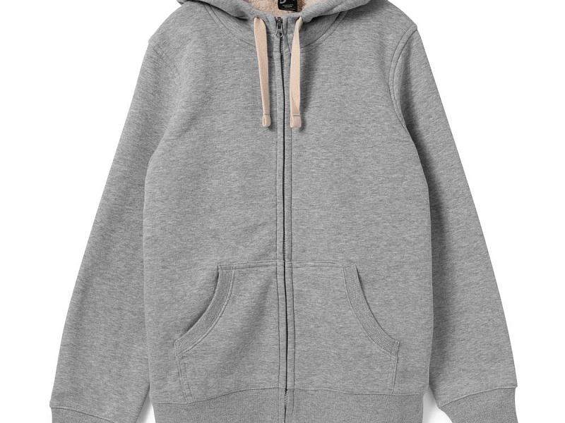 Толстовка унисекс на молнии Sherpa 280, серый меланж