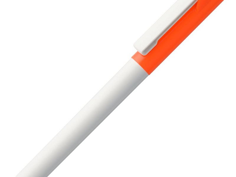 Ручка шариковая Hint Special, белая с оранжевым