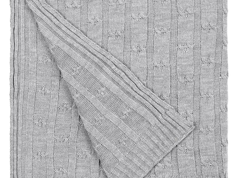 Плед Trenza, светло-серый