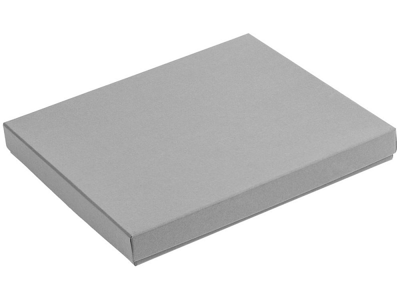 Коробка Overlap под ежедневник, аккумулятор и ручку, ver.2, серая