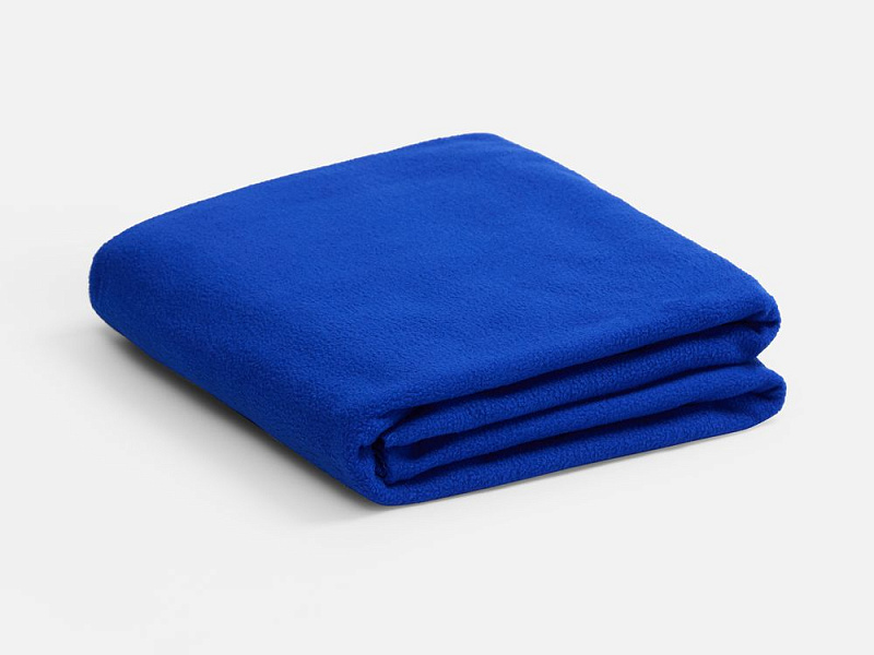 Флисовый плед Warm&Peace, ярко-синий