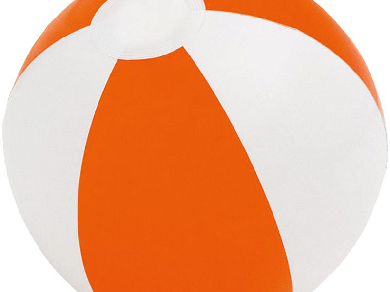 Надувной пляжный мяч Cruise, оранжевый с белым