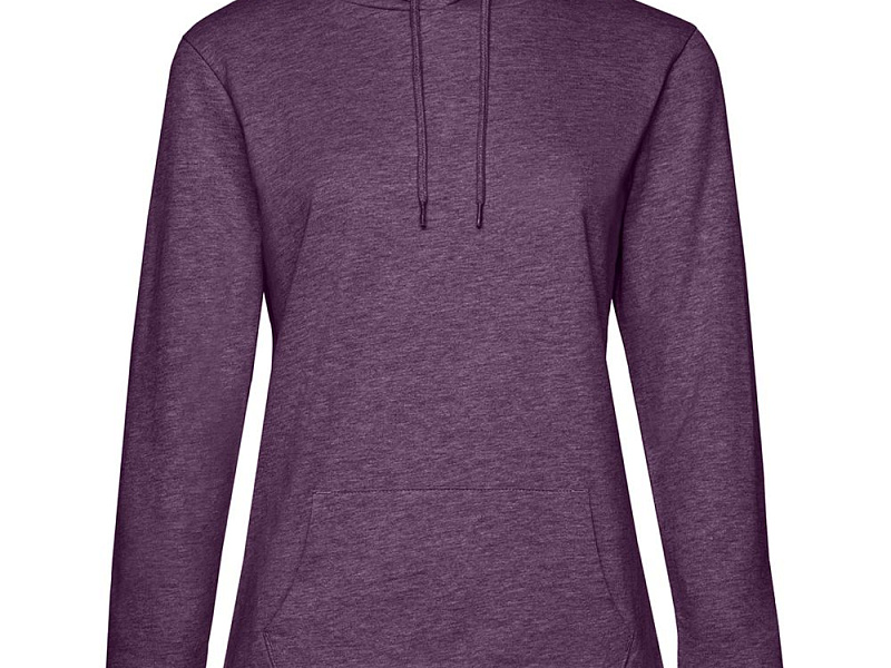 Толстовка с капюшоном женская Hoodie, фиолетовый меланж