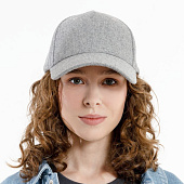 Бейсболка Woolridge, серый меланж