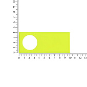 Лейбл из ПВХ с вырубкой «Круг», желтый неон